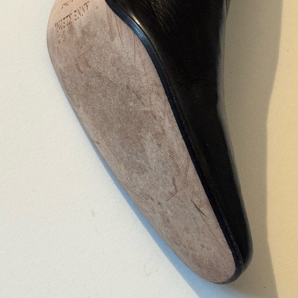 Italian blk leather boots, vintage Anne Klein, gorgeous! size 10 3 in heel - Picture 9 of 10